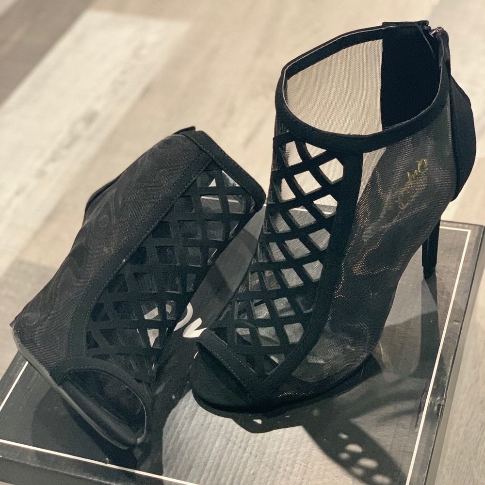 Mesh Open-Toe Heels - Picture 5 of 5
